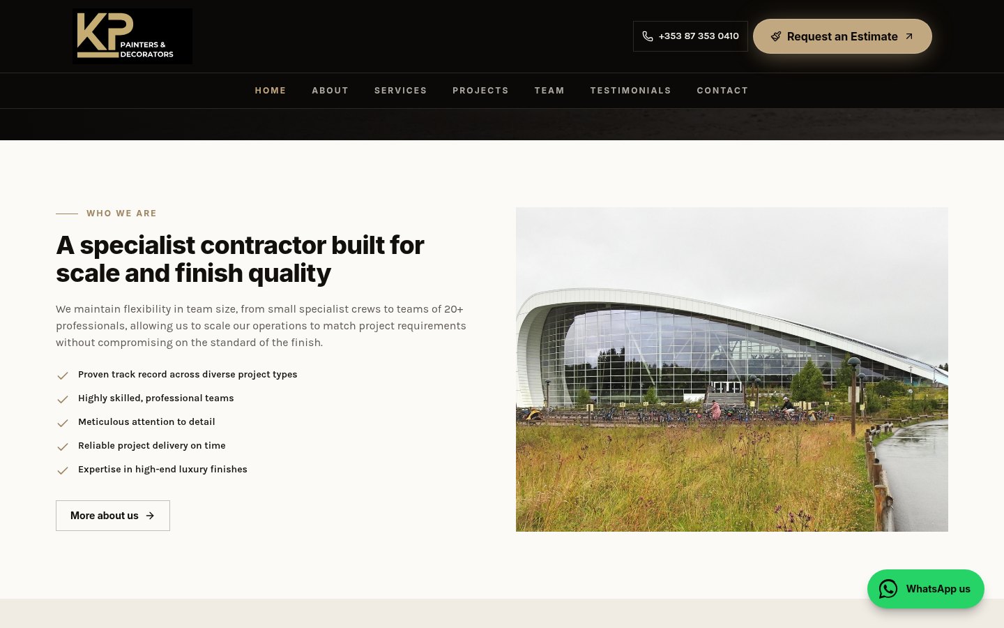 K.P Painters & Decorators website: Who we are